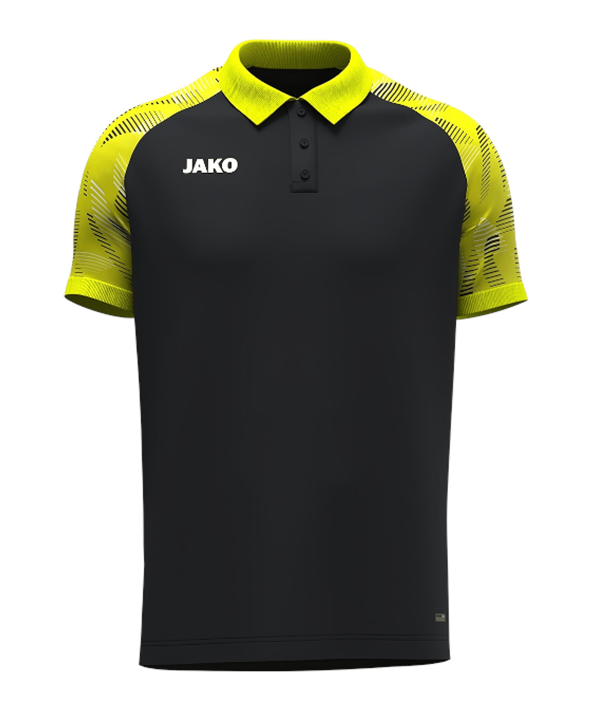 Jako Unisex Polo Shirt Sonic Black/Neon Yellow L