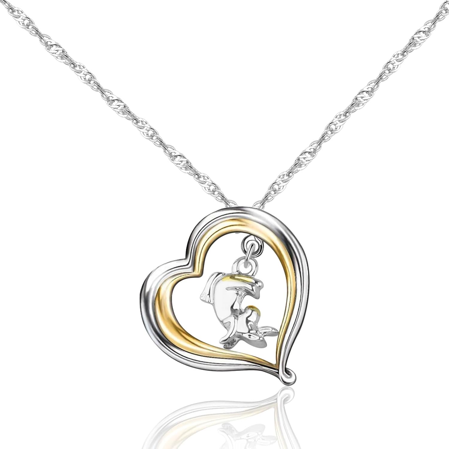 LQRI Donkey Necklace Donkey With Love Heart Necklace Inspirational Quotes Movie Fans Gift Donkey Lover Gift