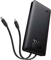 Carregador Portátil Baseus Digital Display Power Bank carregamento rápido 22.5W 10000, Milliamp Hours Preto