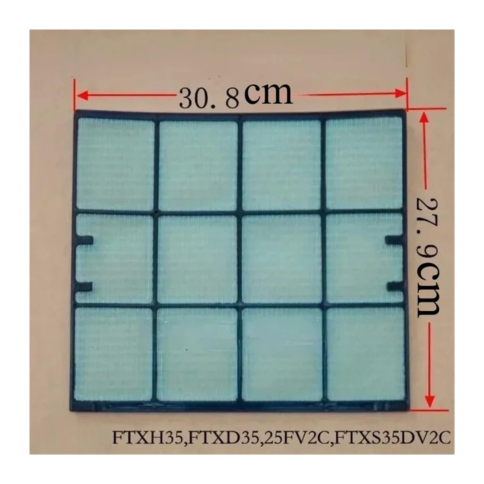 Filtro Di Ricambio Da 2 Pezzi, Compatibile Con Daikin, Condizionatore D'aria FTXH35 FTXD35 25FV2C FTXS35DV2C(2Pcs UP-Tita filter)