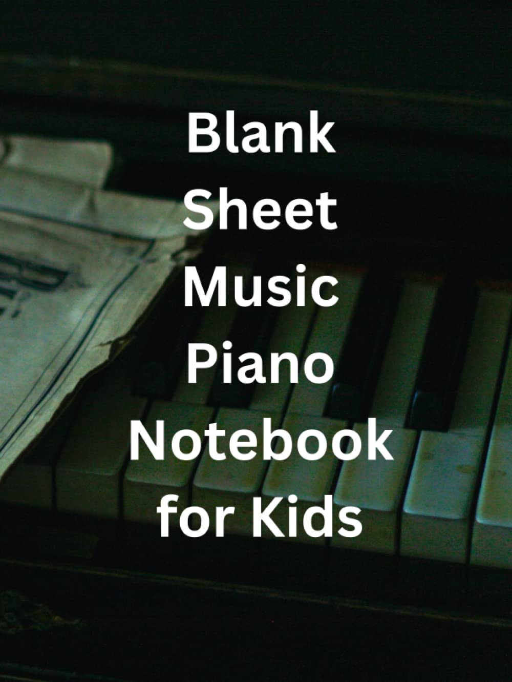 Cahier de musique piano enfant couverture rigide anti cornes avec portée vierge
