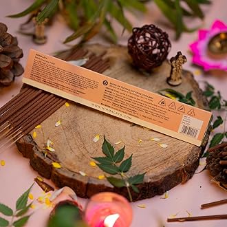 Nirmalaya Rose Incense Sticks - 40 Sticks | 100% Natural & Charcoal Free | Air Purifier & Home Fragrance