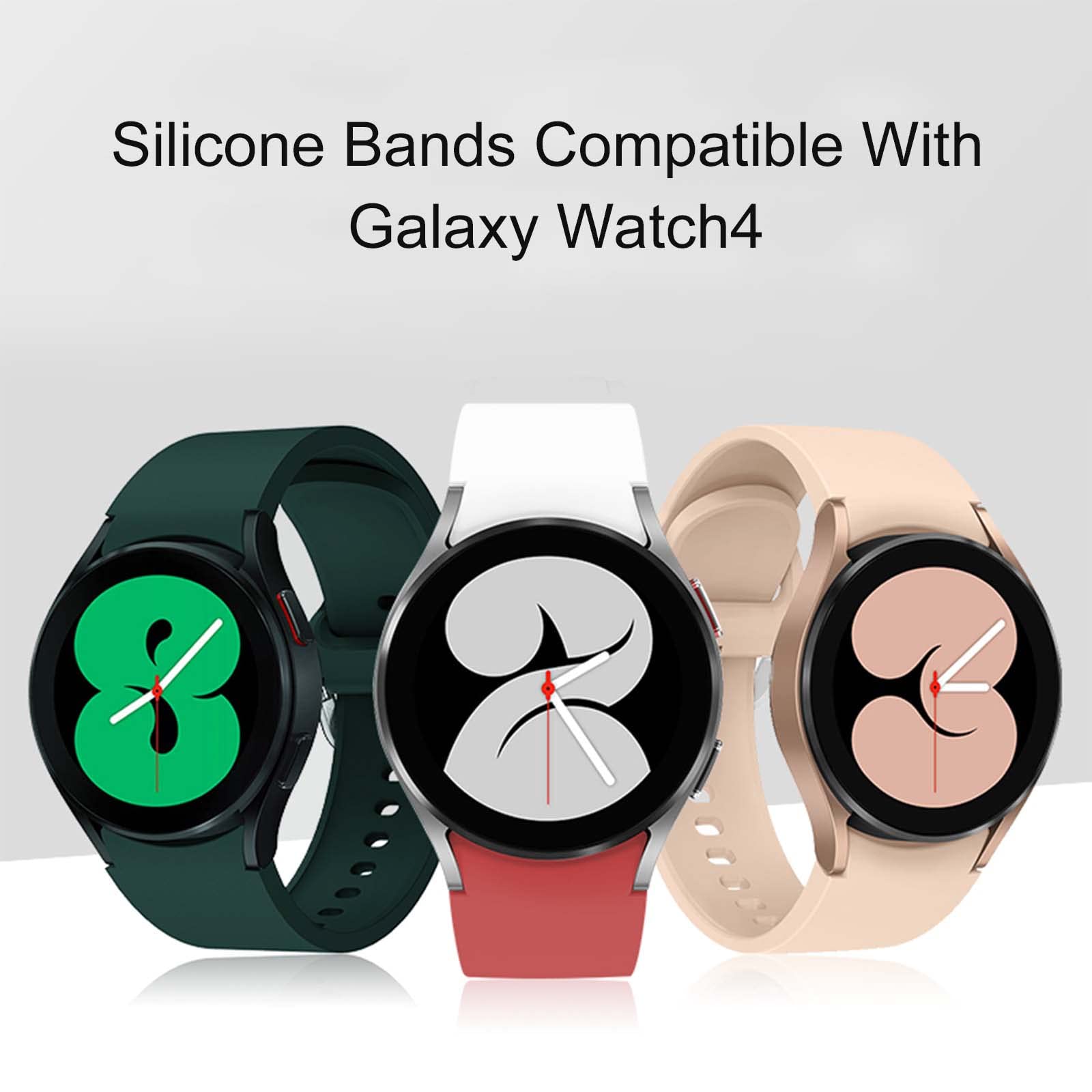Lot de 10 bracelets de sport en silicone souple compatibles avec Samsung Galaxy Watch 7 6 5 4 mm 40 mm 44 mm, Galaxy Watch 6 4 Classic 42 mm 46 mm 43 mm 47 mm, Galaxy Watch 5 Pro 45 mm, Galaxy Watch