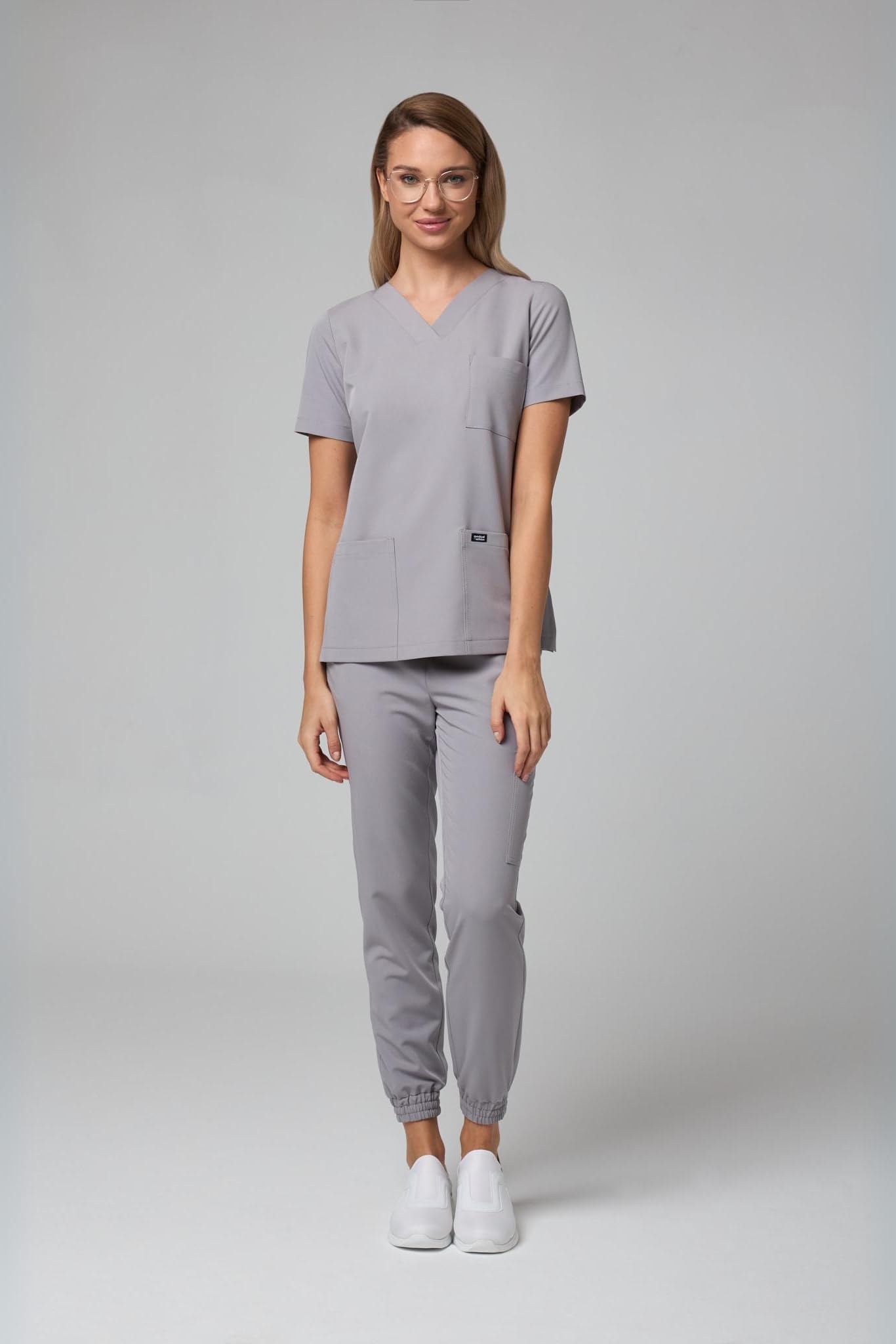 Damen Pflegehose im Jogger-Stil mit Kordelbund Tokio Grau M
