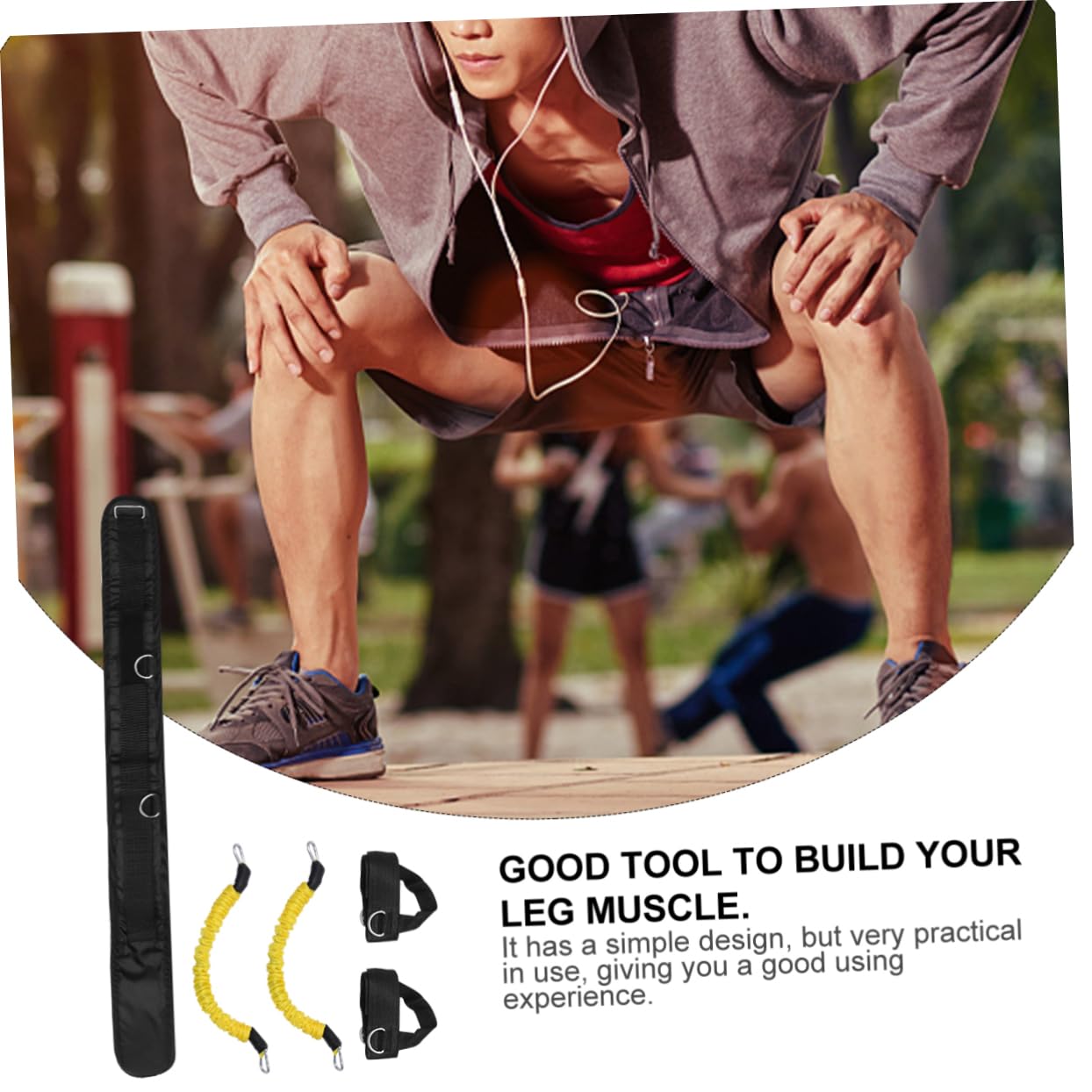 Mikikit 1 set Fasce Elastiche per Allenamento delle per Squat Profondi Accessori per Palestra Compatti e Pratici per Esercizi Ristrutturazione