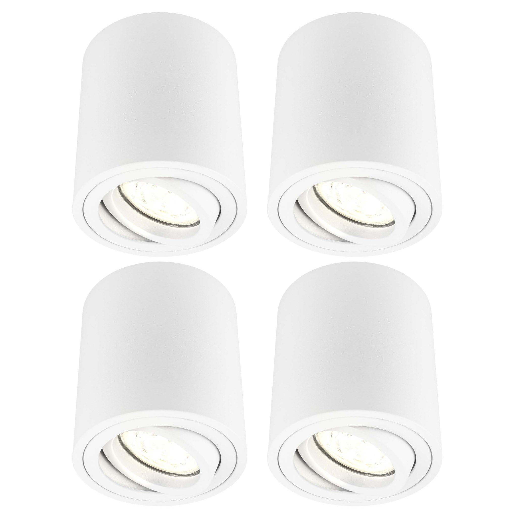 Ledvion White - 4X Led Spotlightss Dimmable, 5W, 2700K, Ceiling Light