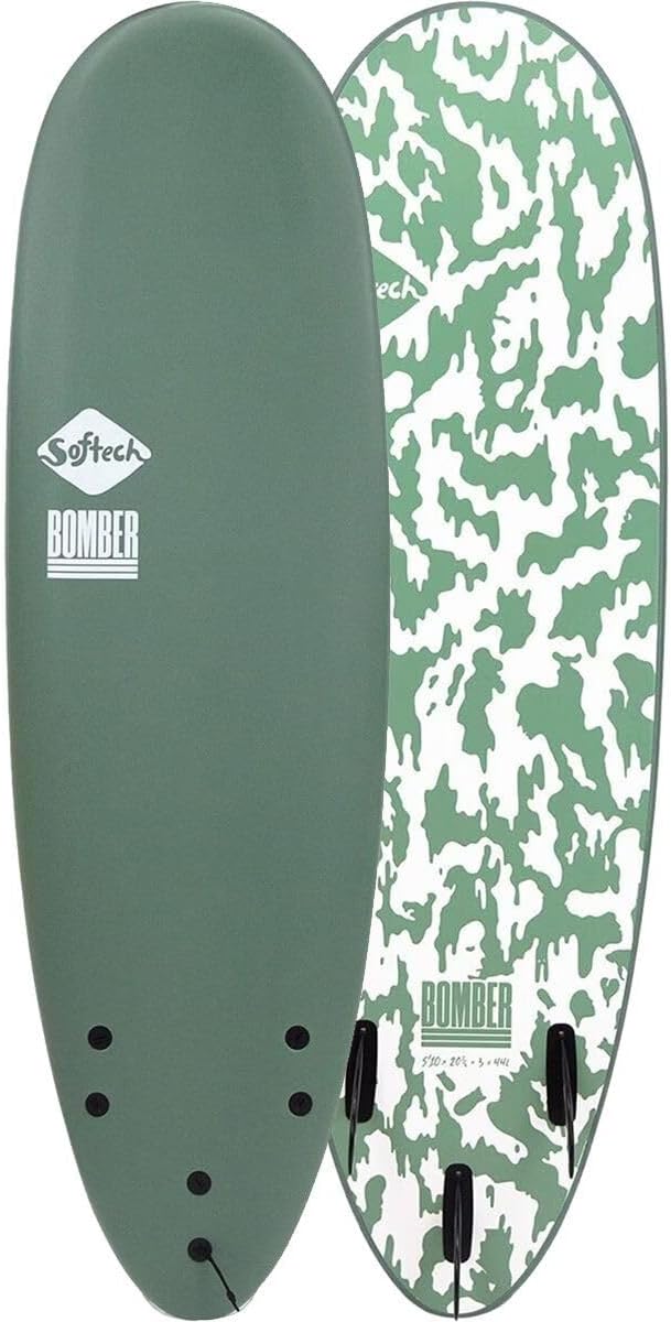 Softech Bomber Surfboard Smoke Green/White, 6ft 4in