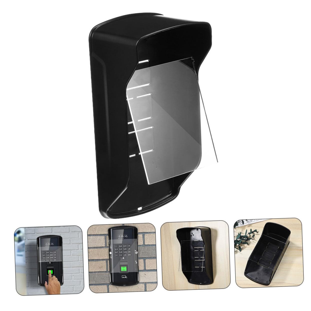 Protection Anti-pluie pour Sonnette en Plastique Noir | Acrylique, Usage Maison Extérieur, Compatibilité Sonnette, Protection Renforcée la Pluie