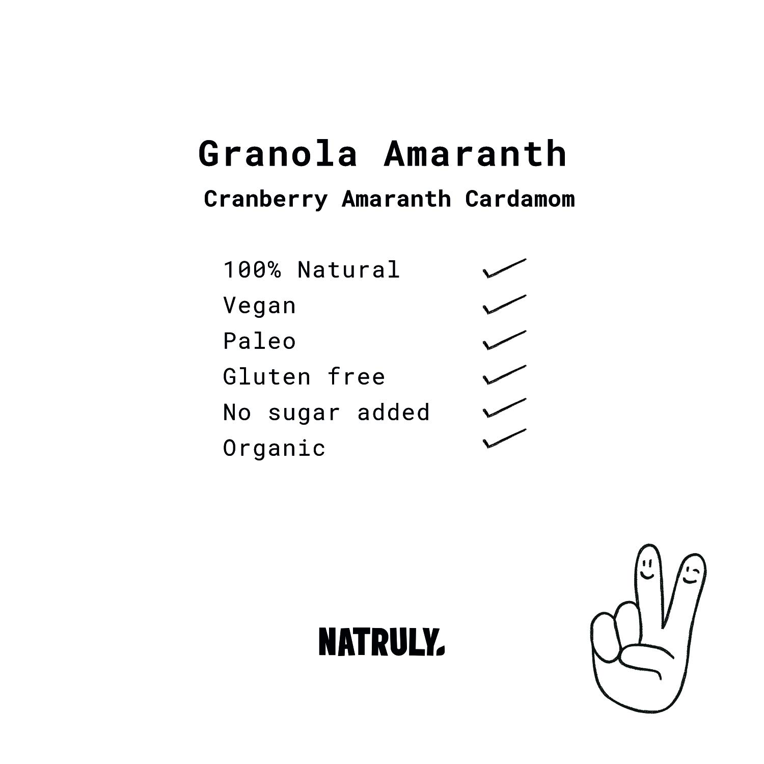 NATRULY Granola BIO de Frutos Secos y Semillas Sin Cereales, Sin Gluten y Sin Azúcar Refinado, Vegana, Sabor Arándanos -Pack3x325g