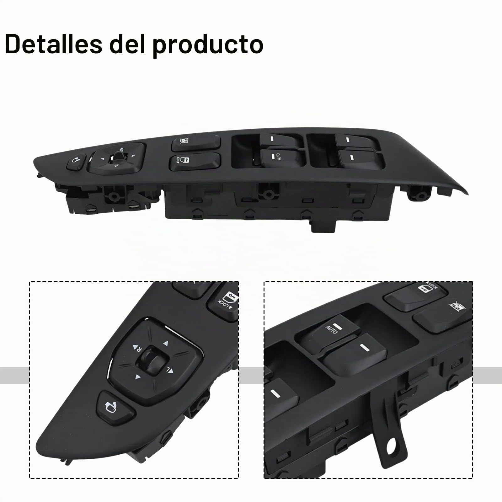 Botón de Control del Interruptor de la Ventana Eléctrica 93570-2S1509P, Botonera Elevalunas, Interruptor de Control de Ventana para Hyundai para Tucson IX IX35, Instalación Rápida y Material