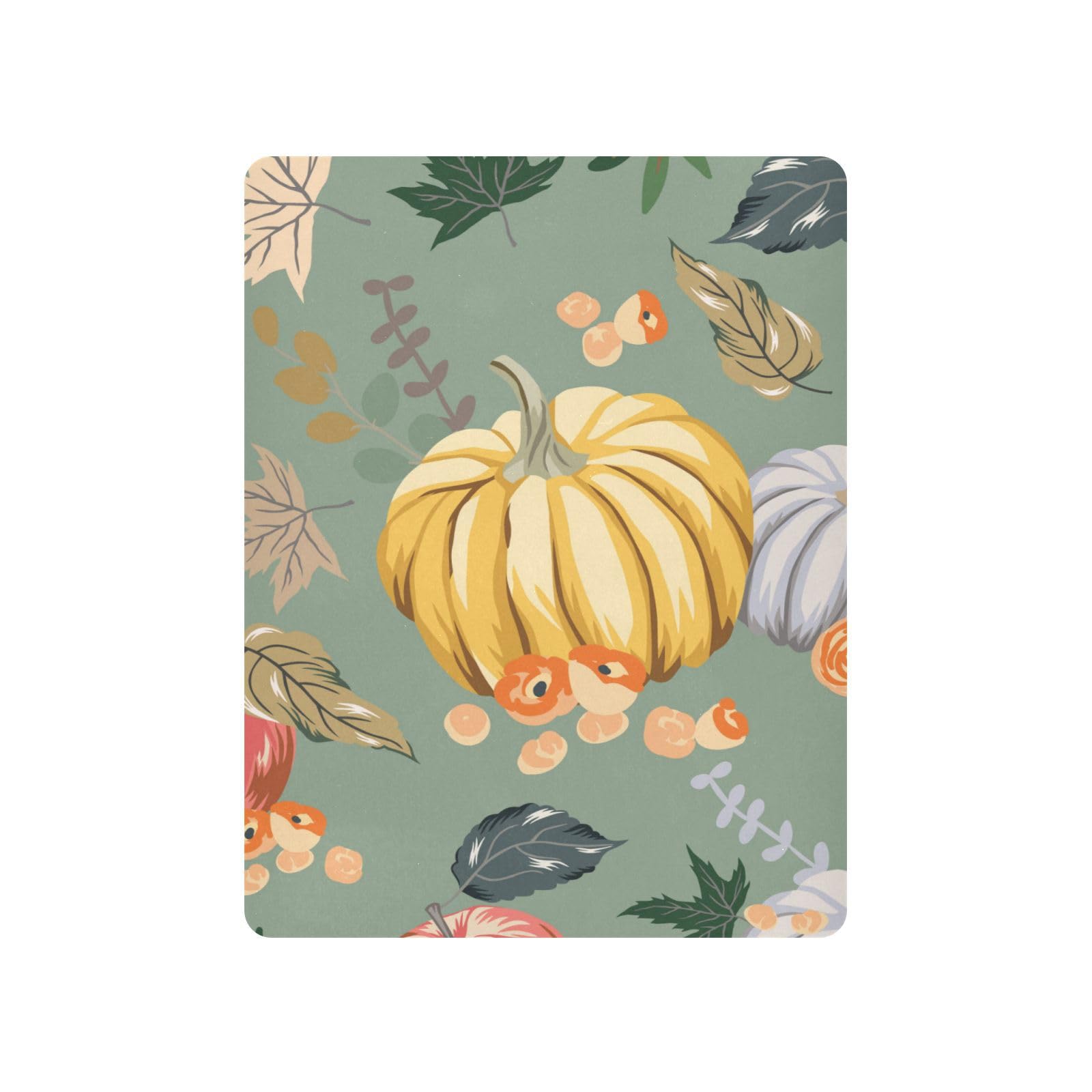 Moudou Autumn Harvest Pumpkin Playard Sheet for Boy Girls, Soft Breathable Fitted Toddler Sheet for Standard Playard Bed Mattress, 39 x 27 x 5 Inch