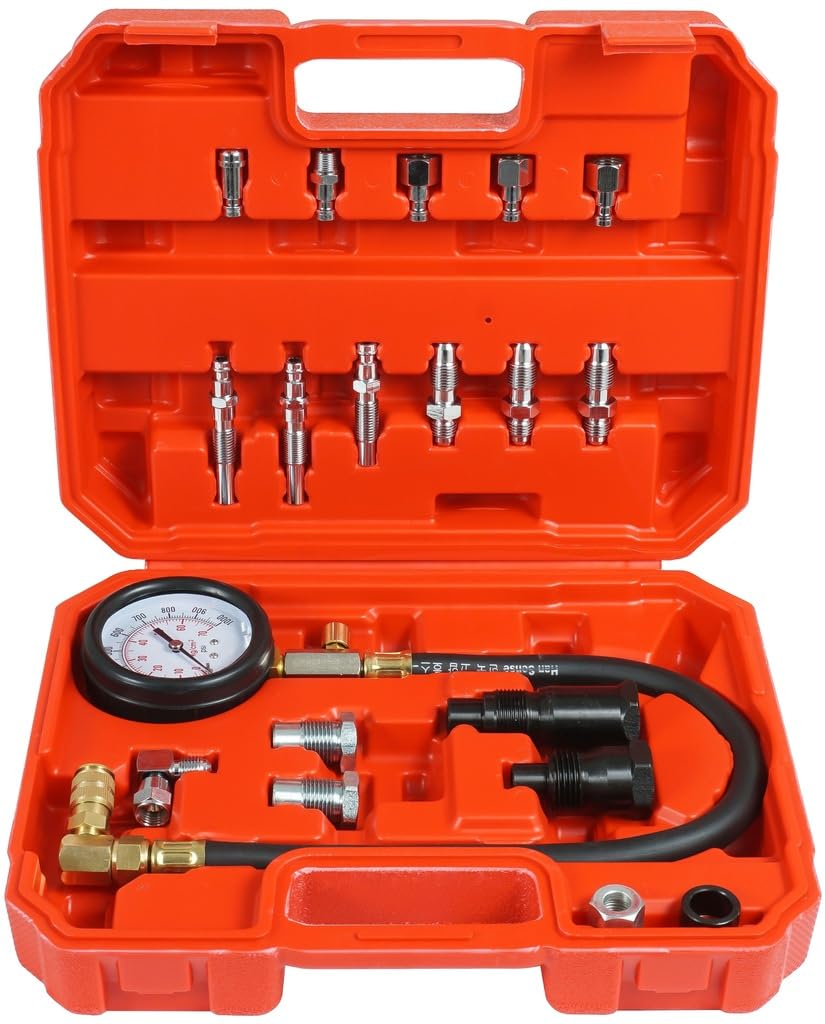 Kit Tester Compressione Diesel 70 Bar, Set Adattatori Universali per Motori Auto, Furgoni e Camion TDI HDI
