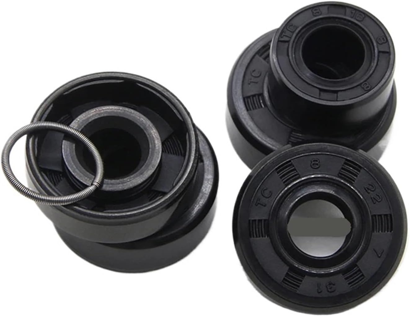 2/5/10pcs Black NBR Oil Seals ID 8mm TC-8 * 14/15/16/18/22 * 4/4.5/5/7/8mm Nitrile Rubber Shaft Double Lip Oil Seals Gaskets(2pcs,8x12x3mm)