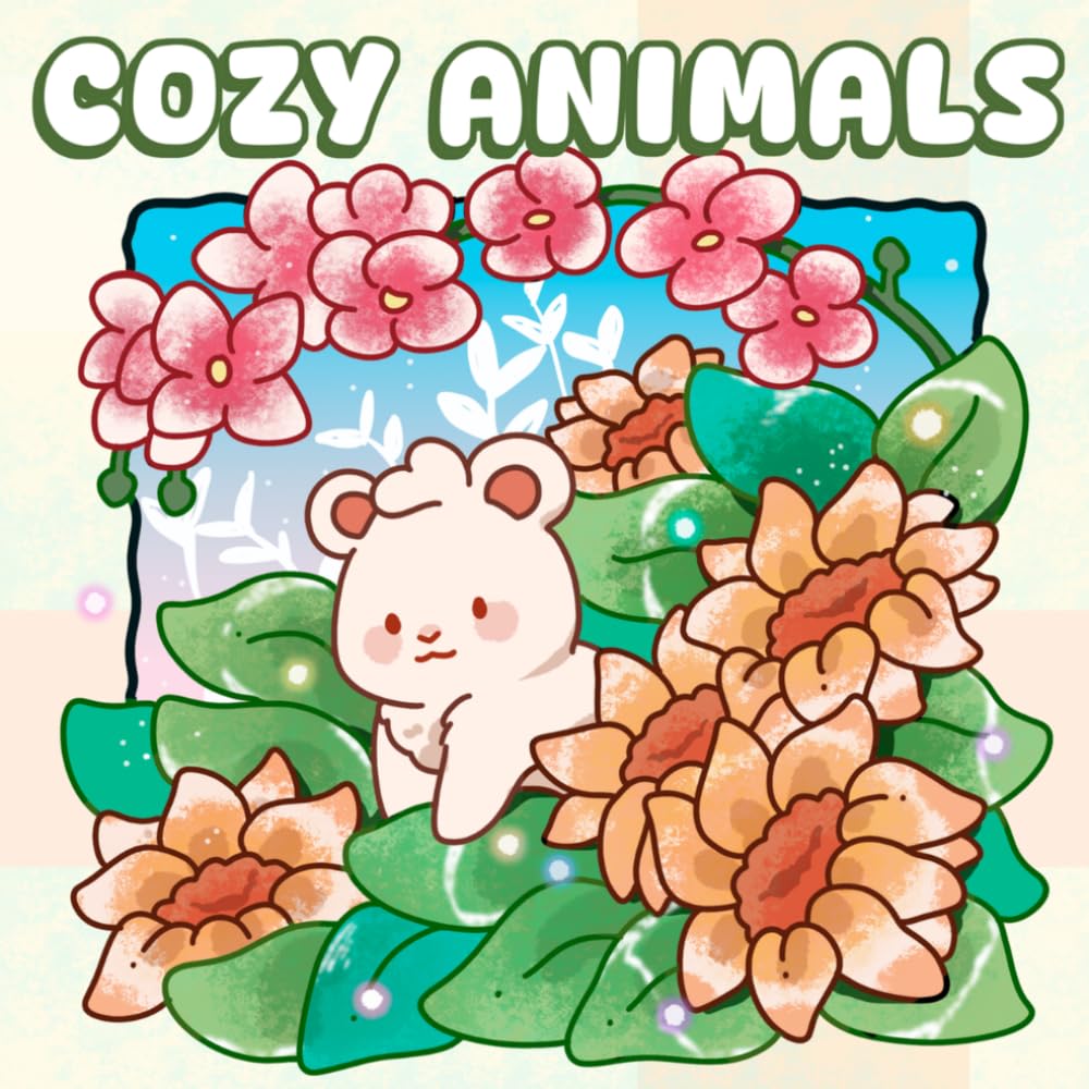 Cozy Animals Coloring Book: Bold and Simple Designs of Adorable Critters for Relaxation and Stress Relief Fun for Adults and Kids