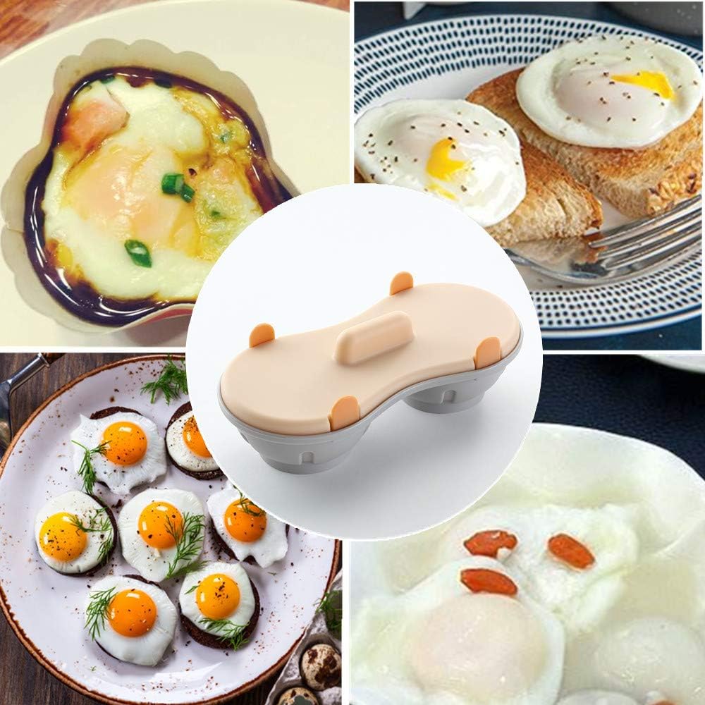 Egg Poacher Microwave Egg Maker Silicone Poached Egg Cups Egg Cooker Hard Boiled Eggs