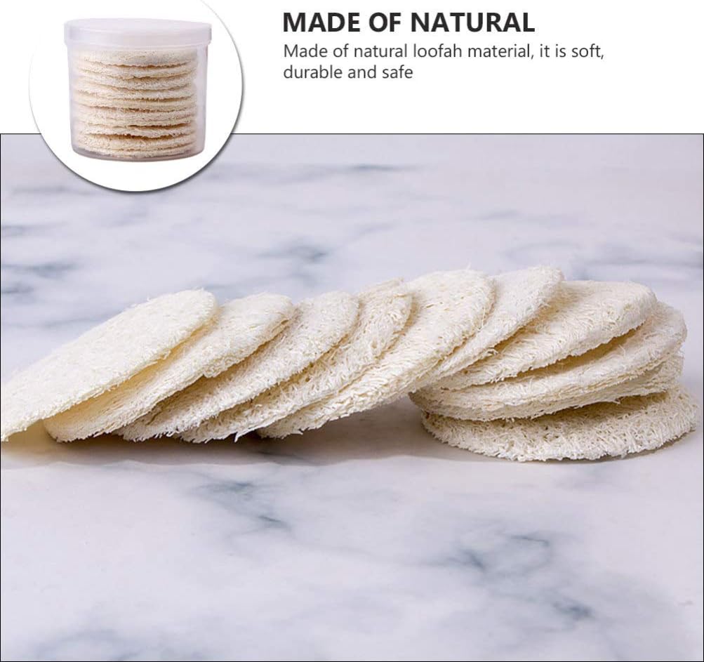 FRCOLOR 10pcs Loofah Face Pads Natural Exfoliating Scrubber Sponge Face Loofah Exfoliator for Cleansing and Exfoliating Facial Skin - Image 5
