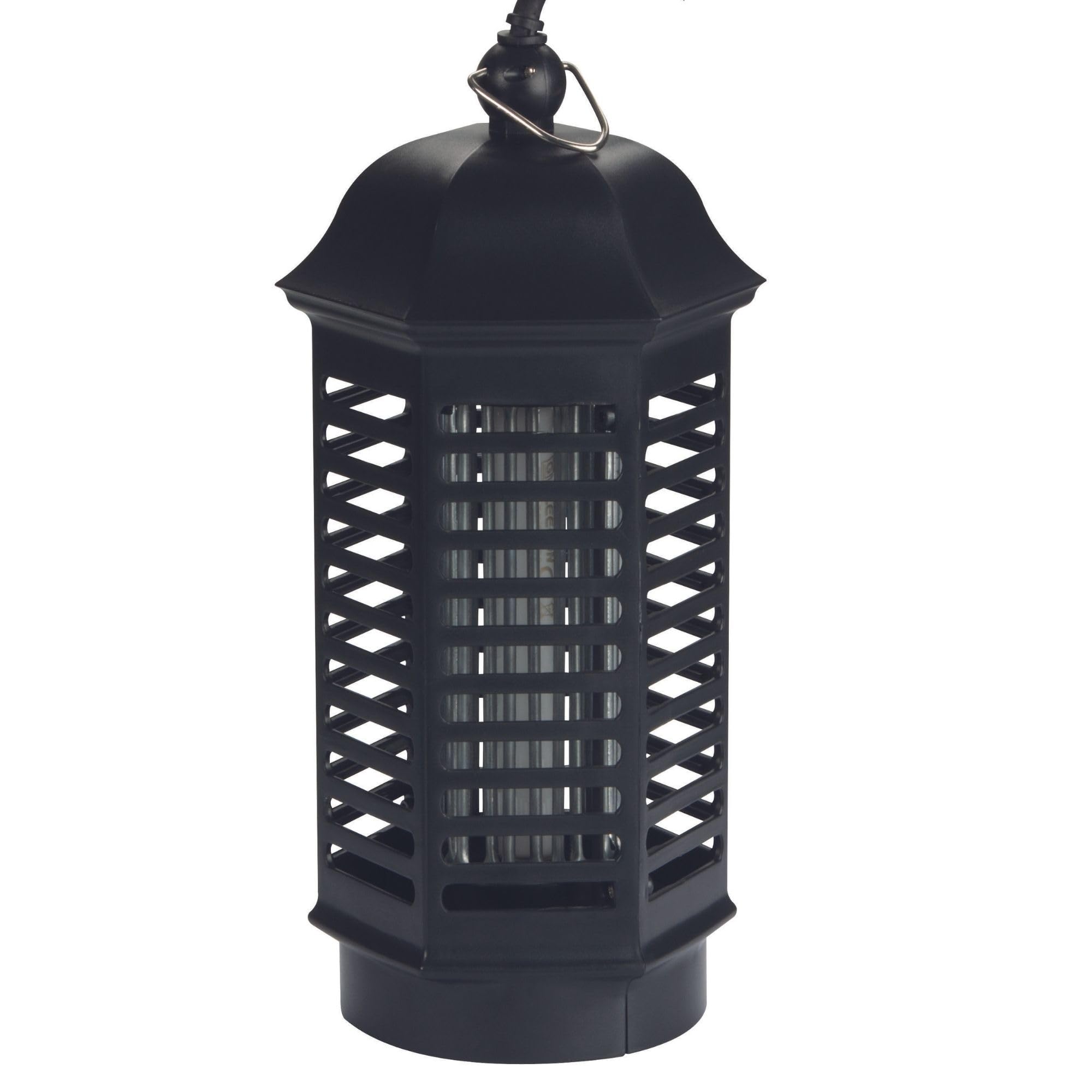 Perel Mata Insectos LED UV eléctrico, Rejilla 1000V, Funcionamiento silencioso, Bandeja extraíble, Cobertura Interior 25 m², diseño Seguro para el hogar