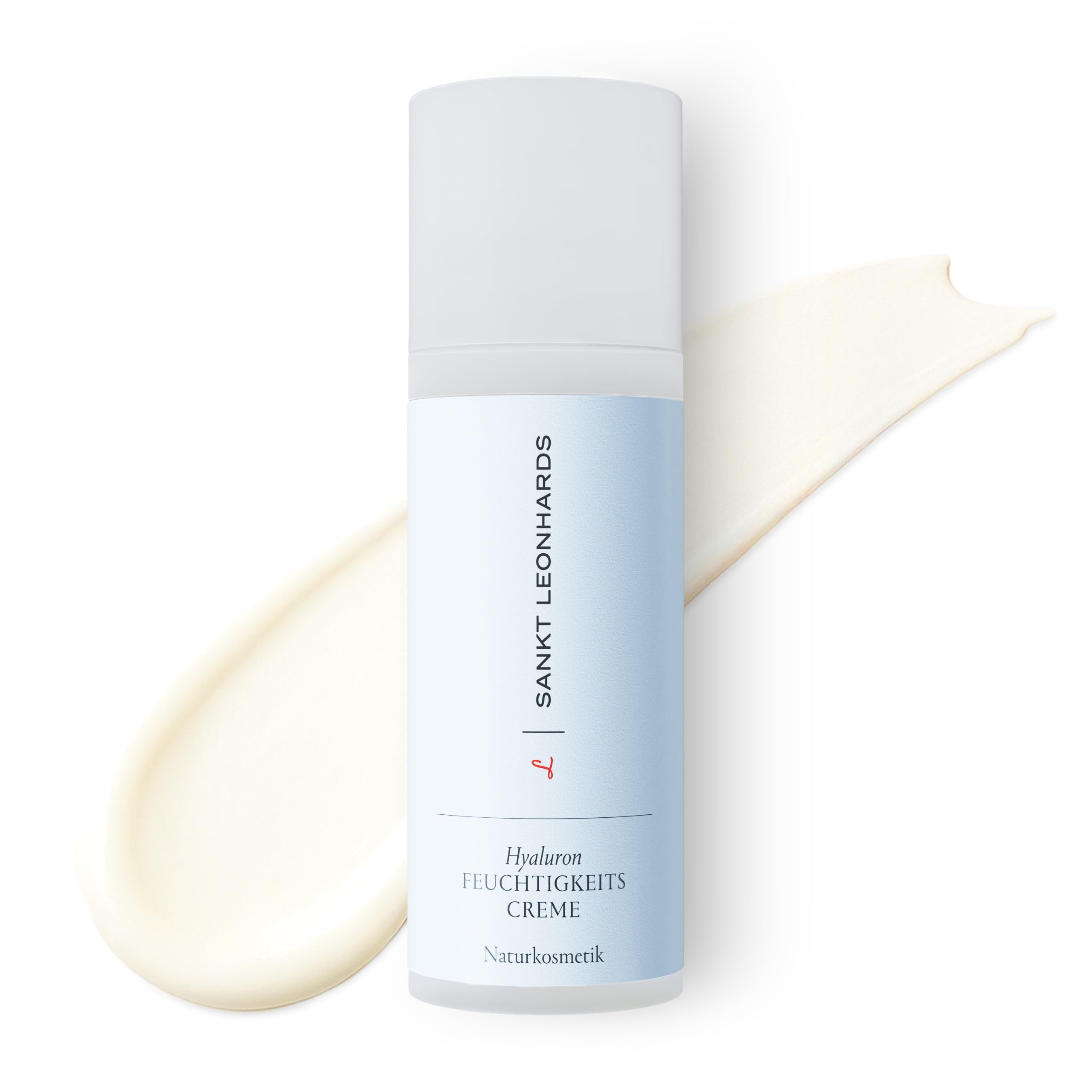 SANKT LEONHARDS - Hyaluron Feuchtigkeitscreme für das Gesicht - 50ml - für ein aufgepolstertes Hautbild & strahlenden Teint - mit Bio-Molke, Vitamin C, Hagebuttenkernöl & Nachtkerzenöl
