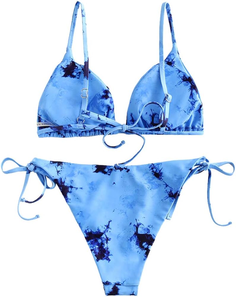 Zaful blue tie dye bikini Clearance