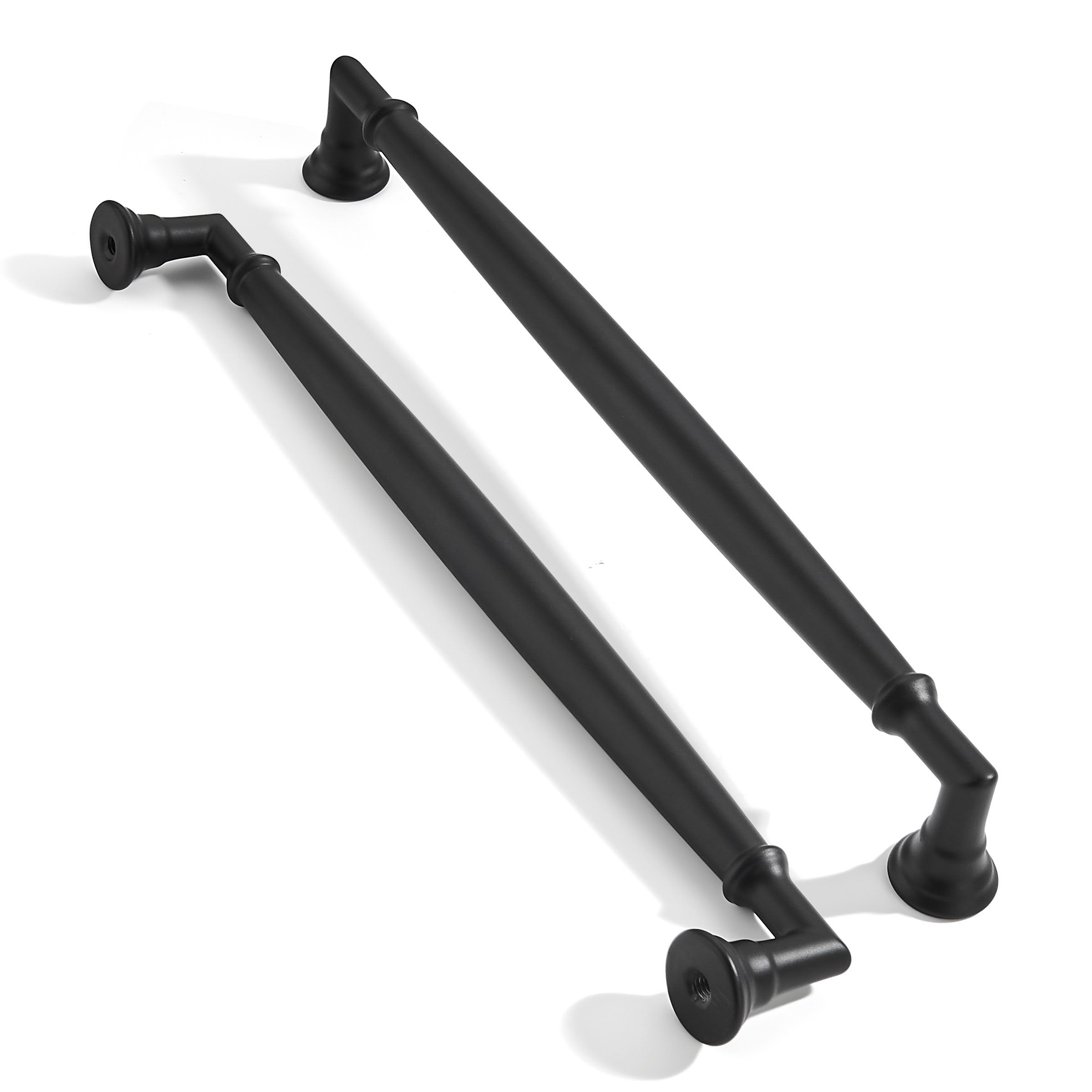 ZAUYX 10 Pack 8 Inch Hole Center Matte Black Cabinet pulls Solid Heavy Duty Cabinet Pull Cabinet Handles Kitchen Cabinet Hardware Vanity Handles