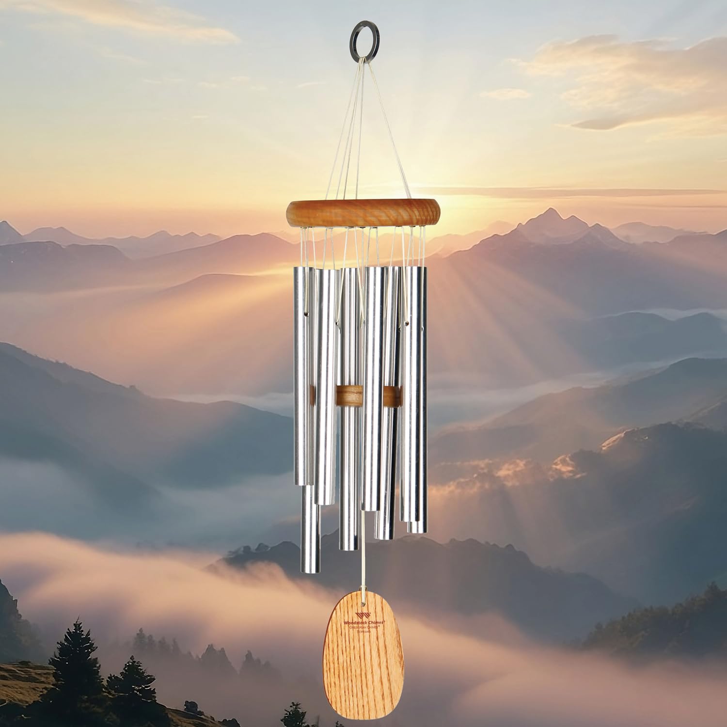 Woodstock Windspiel Gregorian Soprano, Silber, 45,7 cm