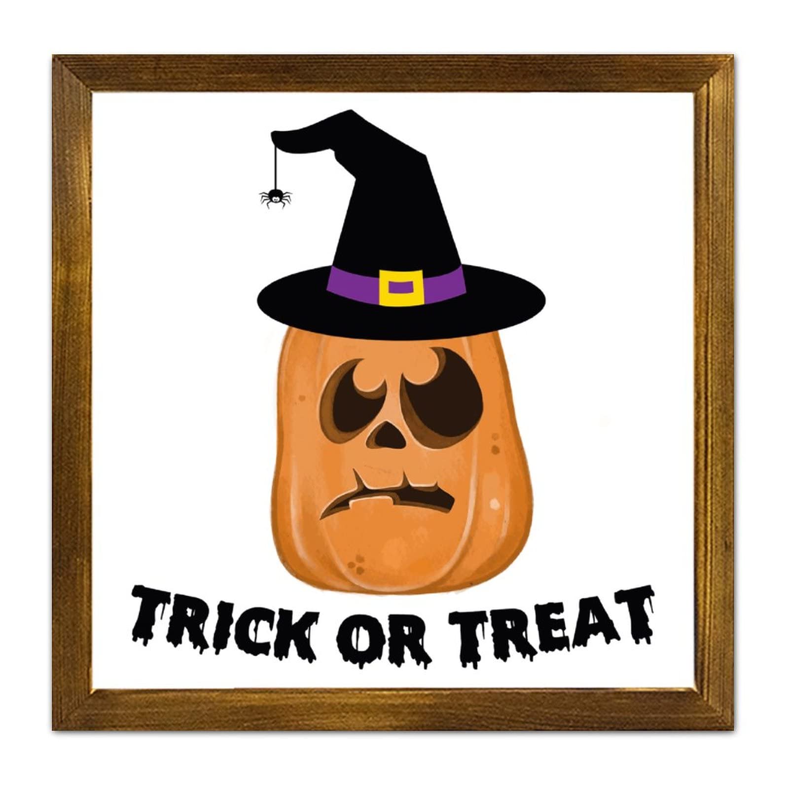 Trick or Treat panneau mural bois rétro pour chambre et classe 30 cm