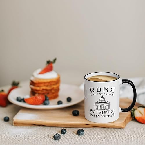 Miniatura 9 de Maustic Rome Wasn't Built in a Day - Divertida taza de café, regalos para trabajadores de la construcción, regalos para ingeniero de proyectos,