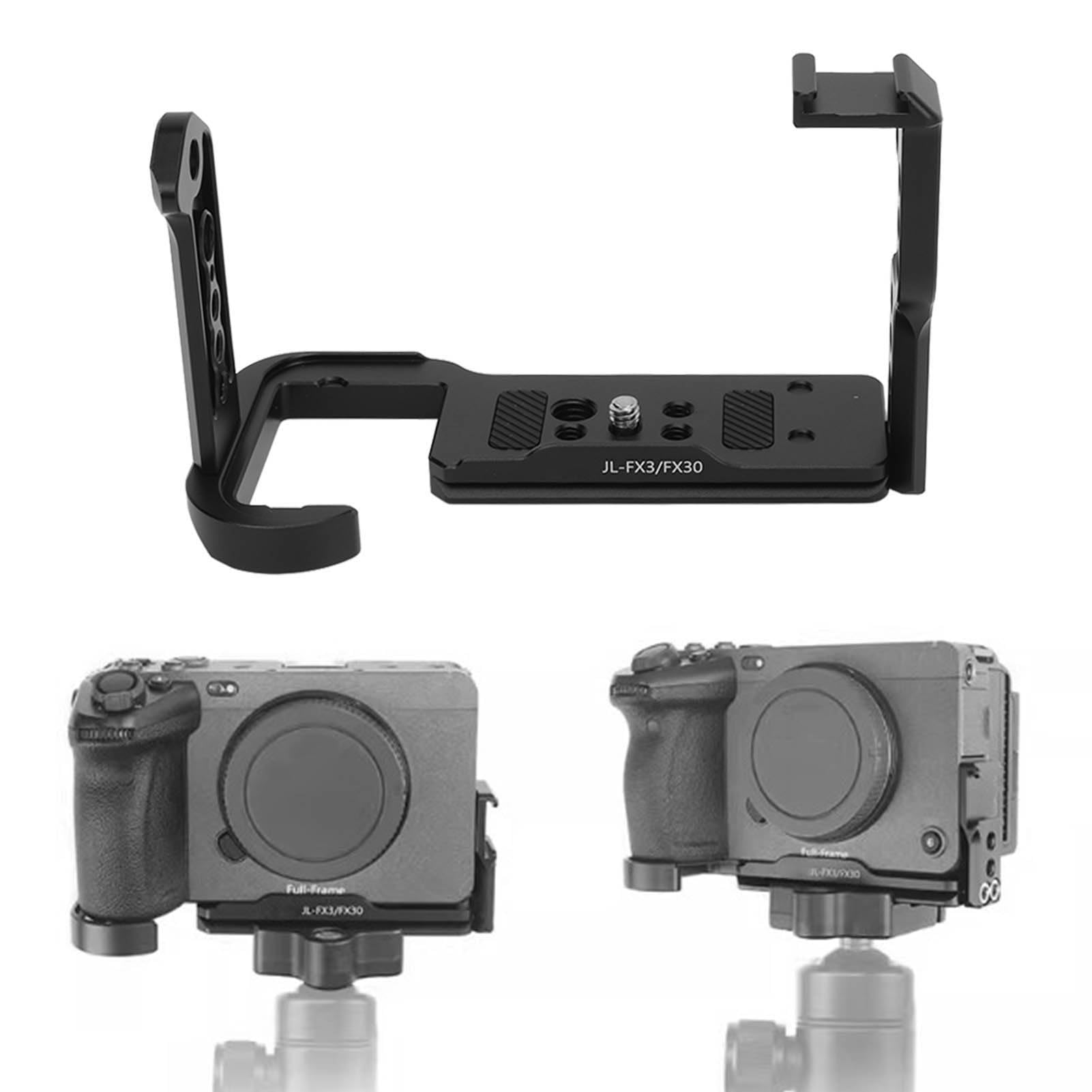 Naroote Staffa a Sgancio Rapido a L, Staffa Angolare in Alluminio, per | Design antiscivolo, aperture precise, installazione semplice, compatibilità più ampia, perfetto per FX3, FX30