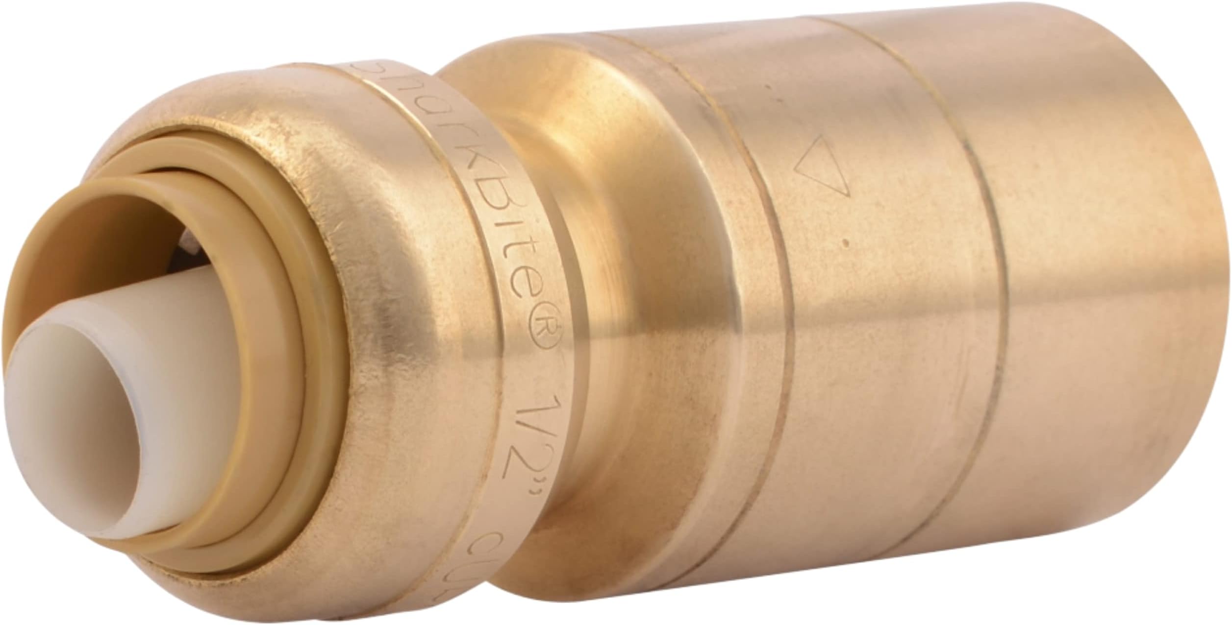 SharkBite 1/2 Inch x 1 Inch CTS Fitting Reducer, Push to Connect Brass Plumbing Fitting, PEX Pipe, Copper, CPVC, PE-RT, HDPE, U722LFA