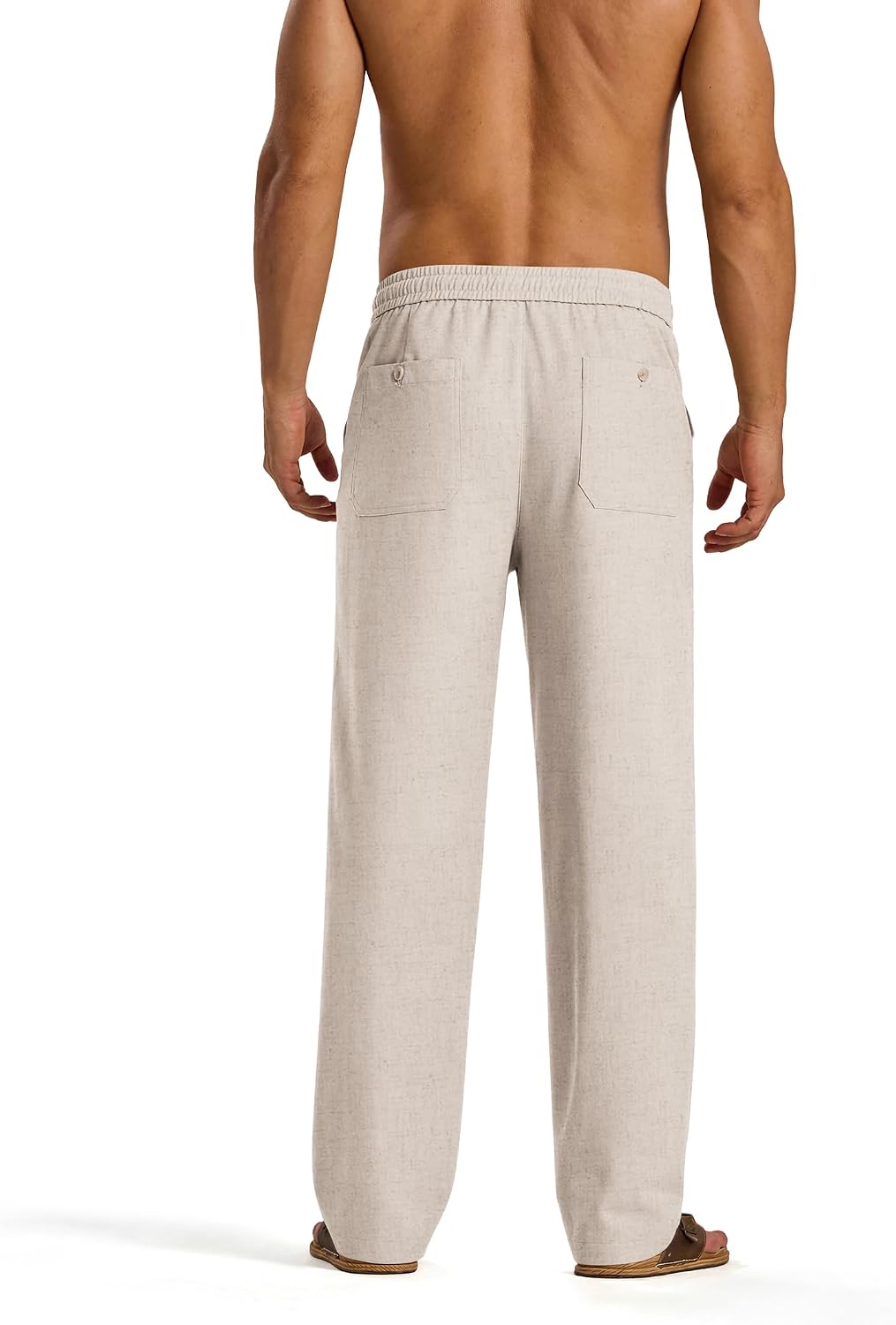 COOFANDY Mens Casual Cotton Linen Pants Lightweight Beach Dress Pant