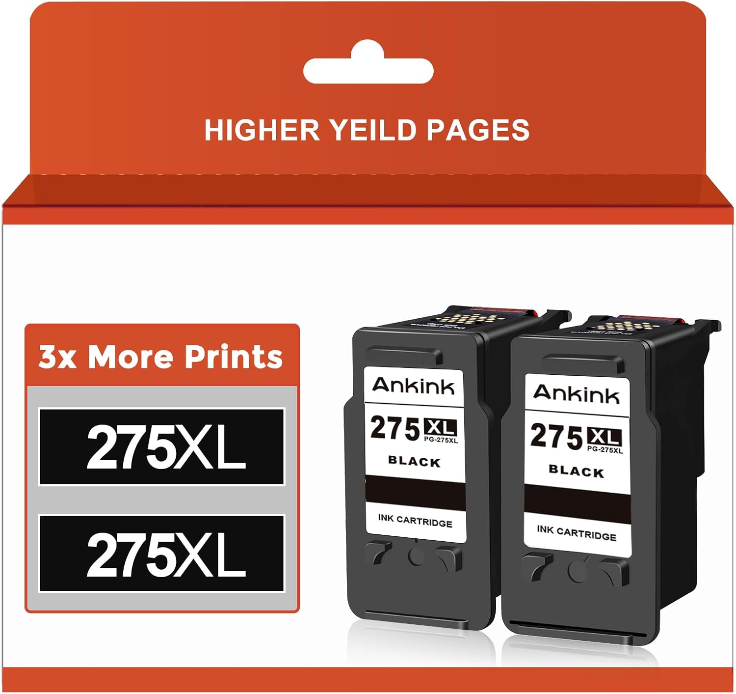 Compatible Ink Cartridge Replacement for Canon 275XL PG 275 PG275 XL PG275XL Cannon 275 XL Black, 2-Pack Ink for Pixma TS3522 TR4720 TR4700 TR4722 TS3500 TS3520 TS3700 TS3720 TS3722 Printer.