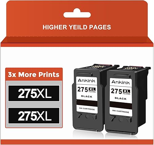 Miniatura 1 de Cartucho de tinta de repuesto compatible para Canon 275XL PG 275 PG275 XL PG275XL Cañón 275 XL negro, paquete de 2 tintas para Pixma TS3522 TR4720
