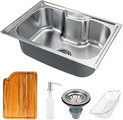 Cuba para Cozinha Gourmet Pia Aço Inox com Acessórios Nawa, Prata, 50 cm, Pingoo.Casa