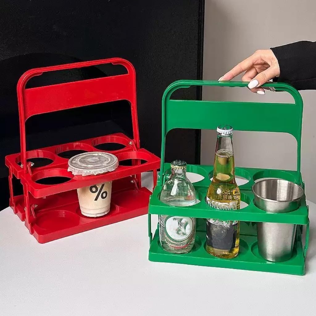 Reusable Drink Carrier with Handle 2/4/6 Pack, Foldable Cup Holder for Delivery Drivers Essentials, Portable Drink Caddy for Car, Compatible with Doordash/GrubHub Eats Accessories (yellow, 2 cups) - Image 9