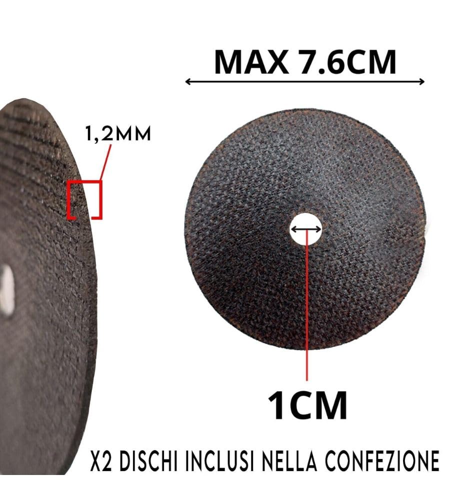 Mini Flex Smerigliatrice Angolare a Batteria 12 V Portatile Senza Filo 2 Batterie 2000 mAh e Valigetta 19500 giri/min