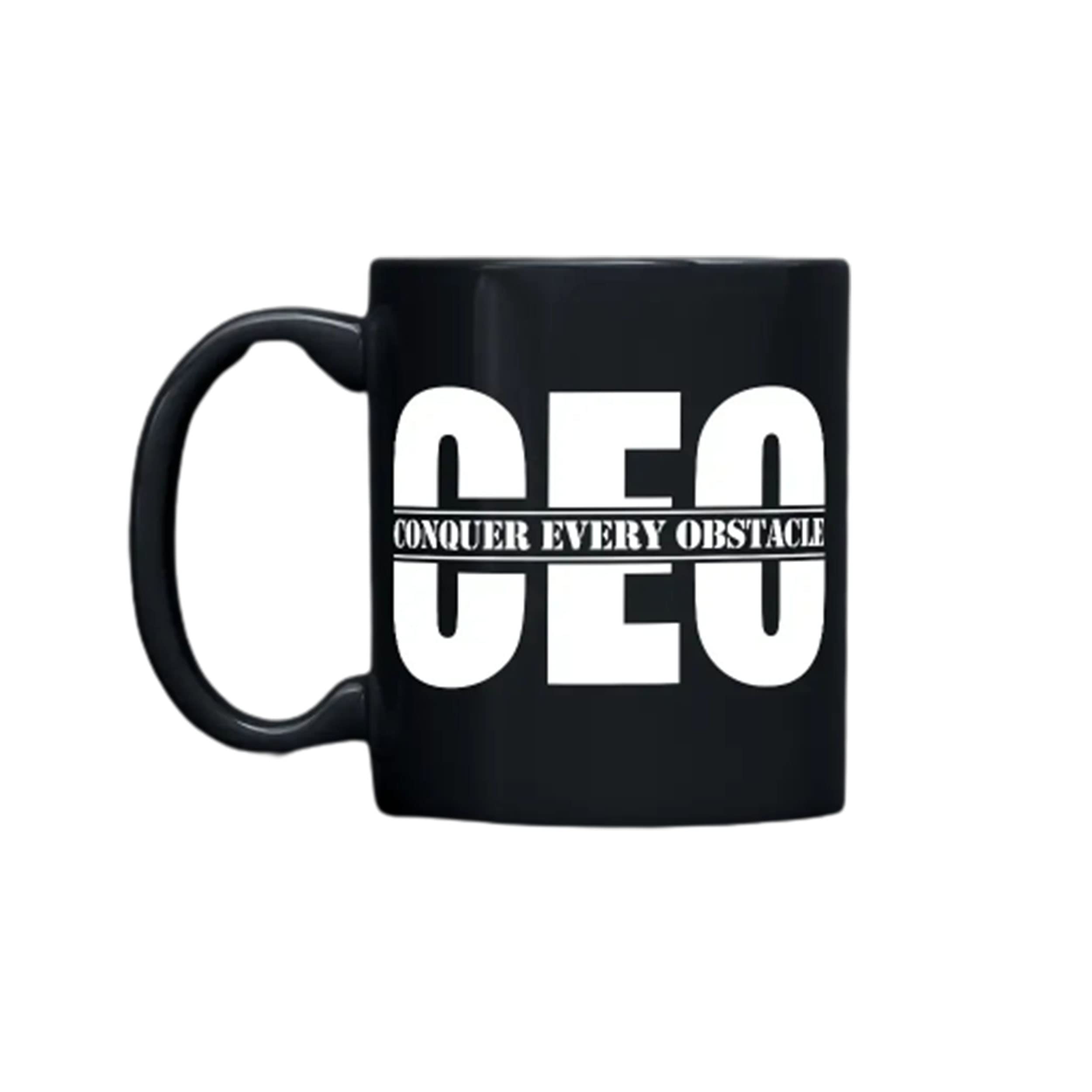 THE CEO Stylish Coffee Mug for Coffee Lovers - Premium Boss Mug with Gloss Finish - Premium Ceramic, Microwave Safe, 11oz Gift Mugs - Conquer Every