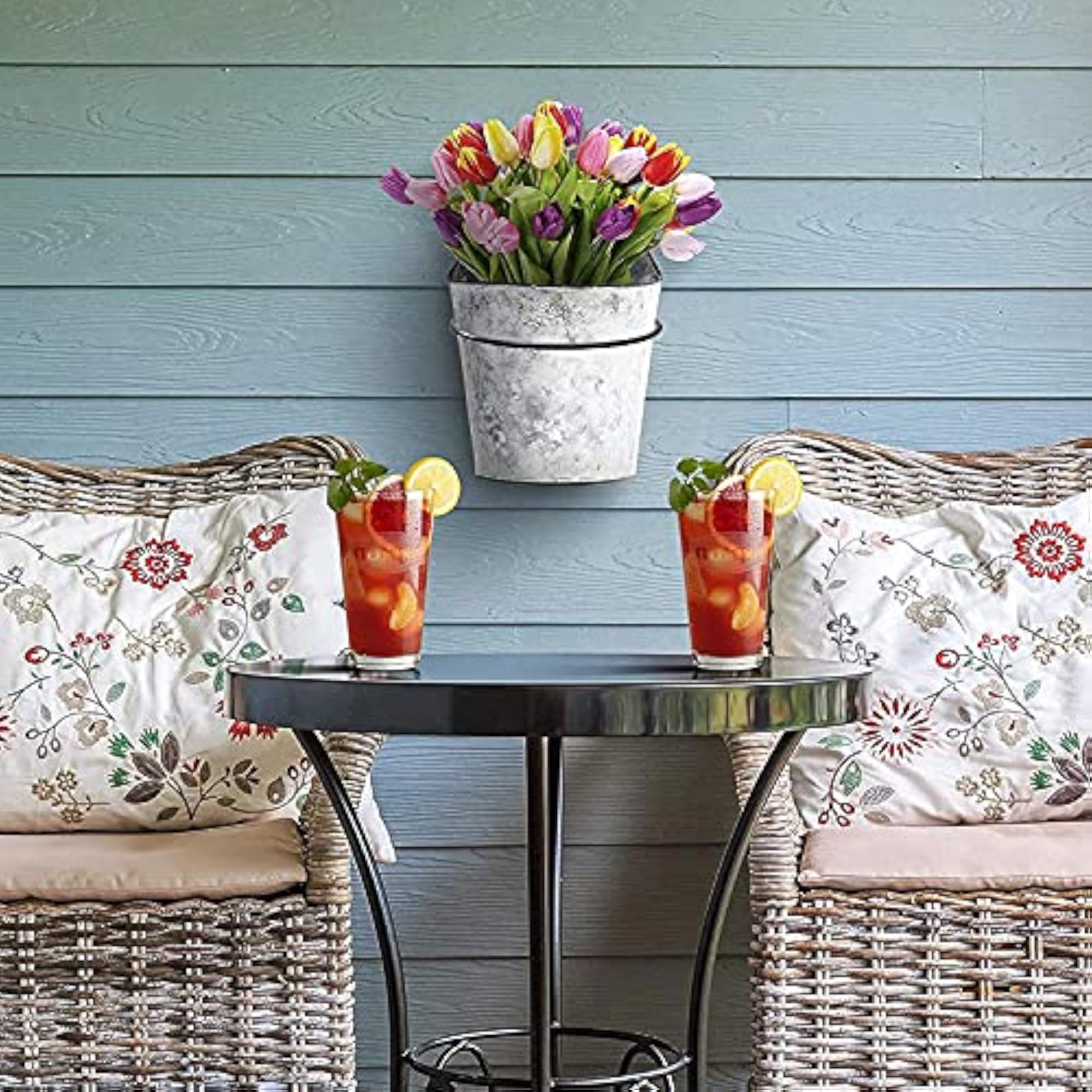 Pack of 6 Wall Mount Flower Pot Holders, Decorative
