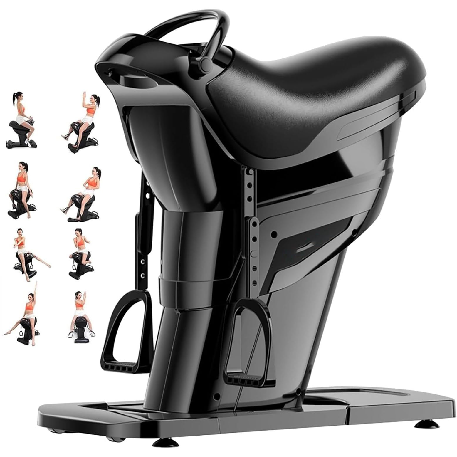 YXZYFPP Electric Horse Riding Simulator, Simulation Horse Riding Machine, with Bluetooth Music Function, 3 Automatic Modes, Adjustment, Capacity 330lbs, for Men and Women Home