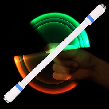 Spinning Rotating Pen LED Rolling Finger Rotating Pen, Stress Releasing Pen Spin Pens Twirling Pen for Adults Student Office Supplies,Blue