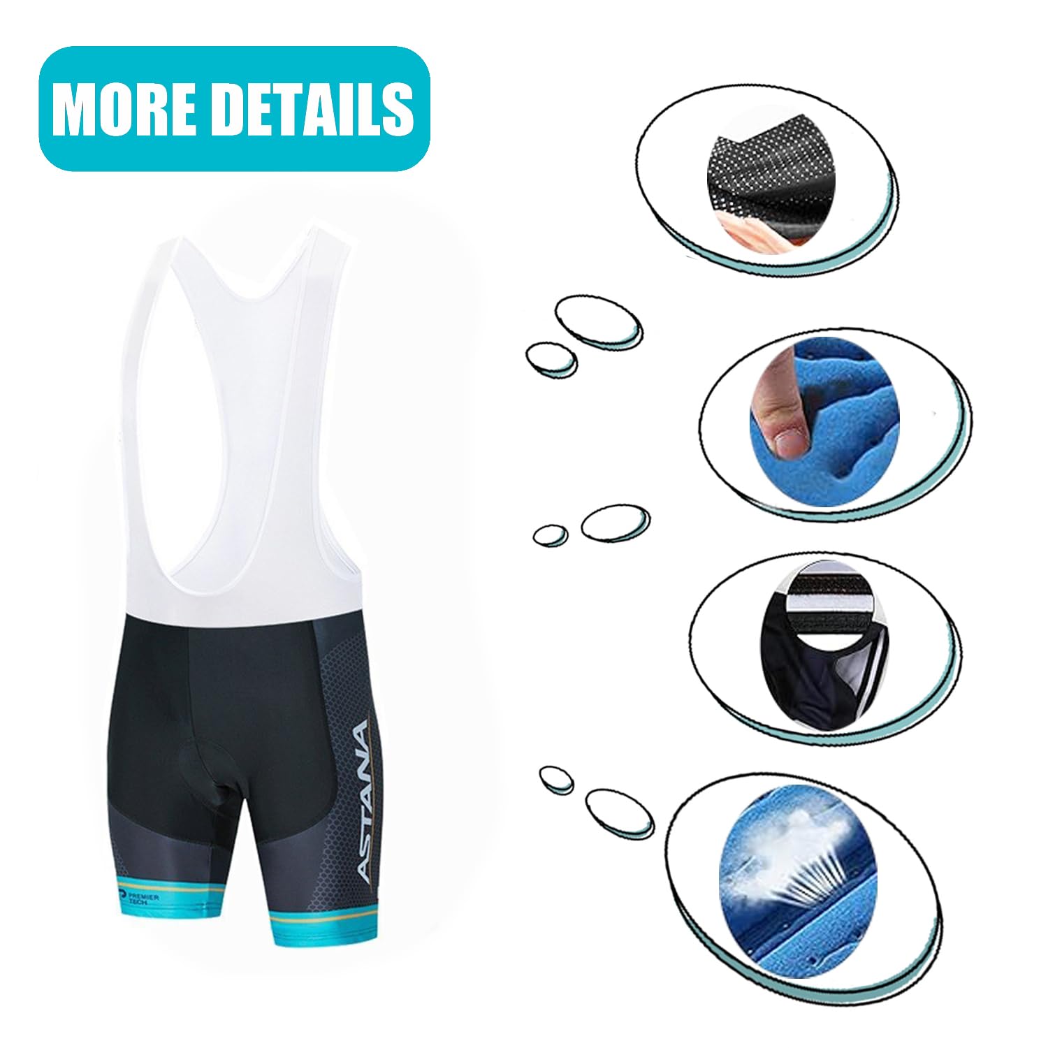 Uomo Abbigliamento Ciclismo Set Professionale Abbigliamento Completo Ciclismo Uomo Estivo per Bici da MTB con Pantaloncini Imbottiti in 9D Gel PAD Traspirante e Rapido Asciugatura (M, Rosso)