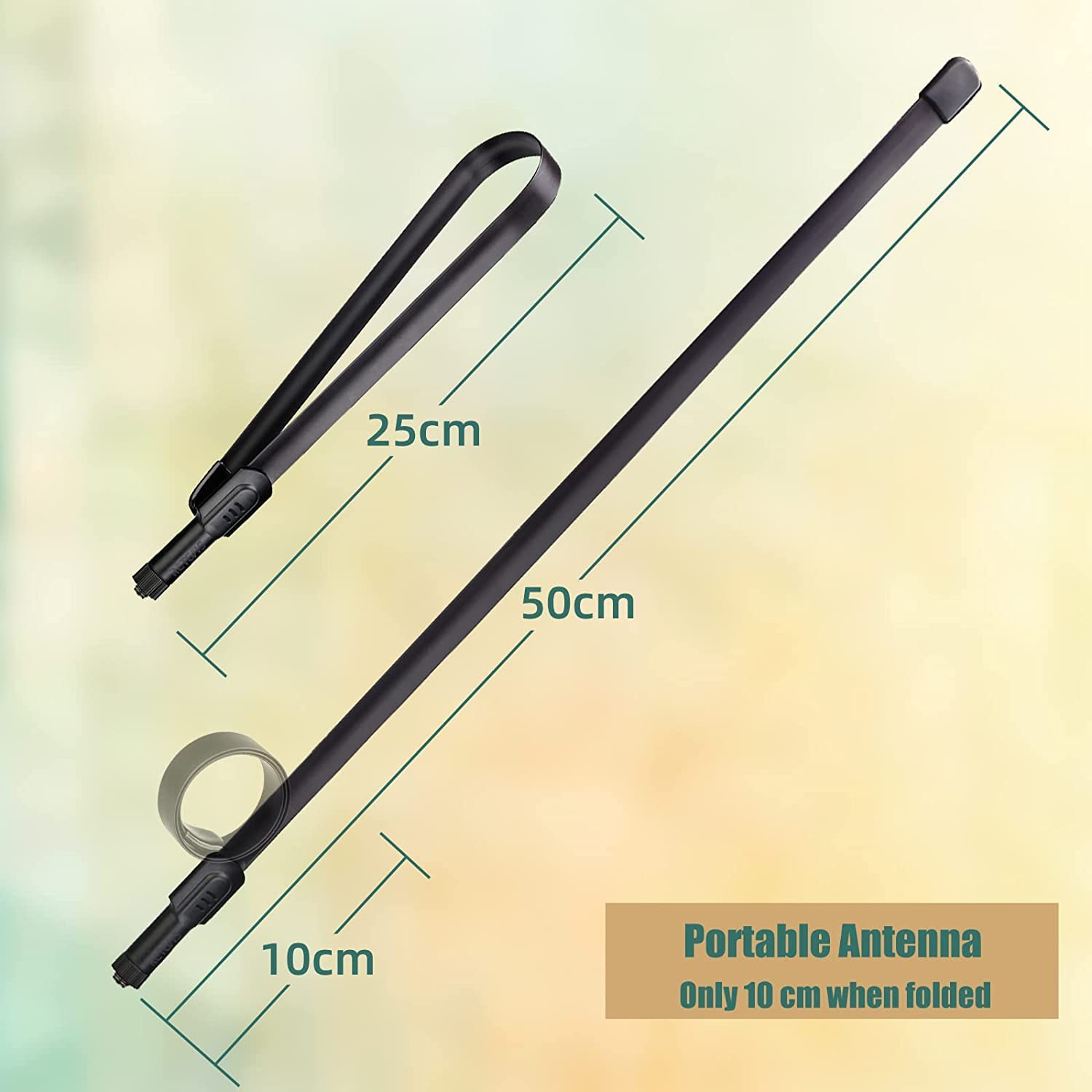 Retevis HA05 SMA-F Antena Táctica, Doble Banda VHF/UHF Antena, Plegable Antena de Alta Ganancia Compatible con Radio Bidireccional Retevis RT5R RT5 H777 Baofeng UV-5R UV-82 Walkie Talkie (1 Pieza)