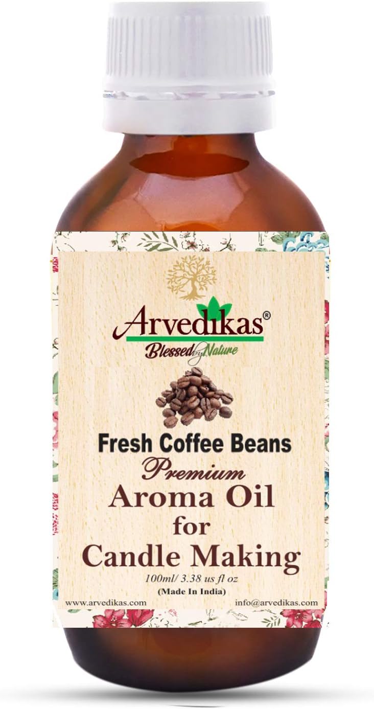 Premium Fresh Coffee Beans Fragrance Oil 100ml : Enhance Your Soy Candles with Aromatic Essential Oil