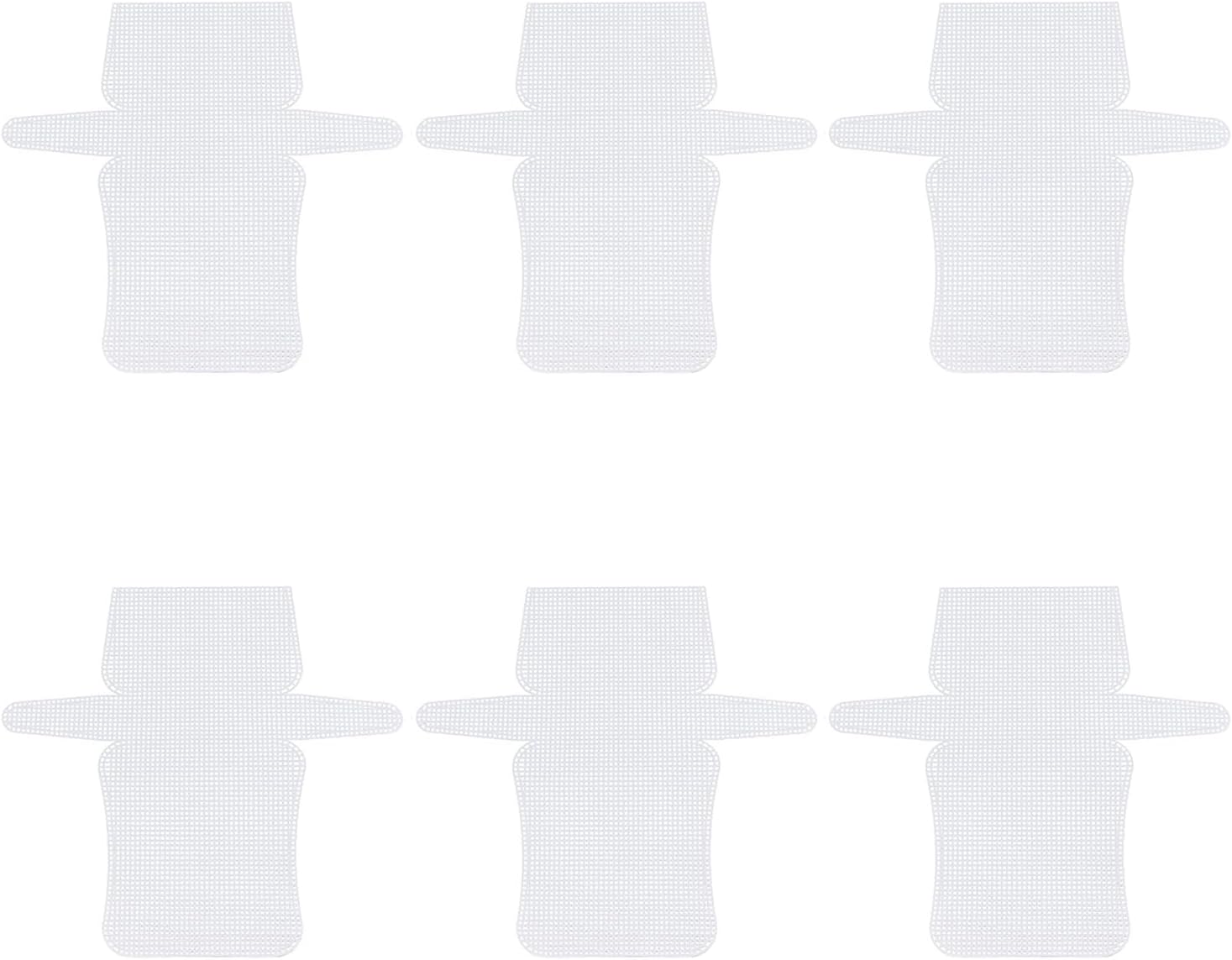 Auiurrer 6 Pcs Plastic Mesh Canvas Sheets White 14x13.19 Inch
