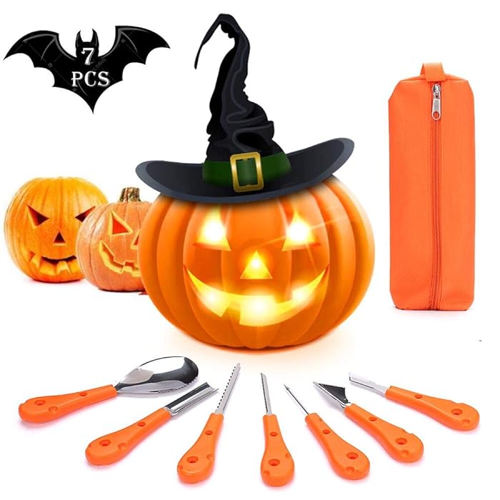 Buy KIPIDA Halloween Pumpkin Carving Kit, 7 Pieces Professional Pumpkin