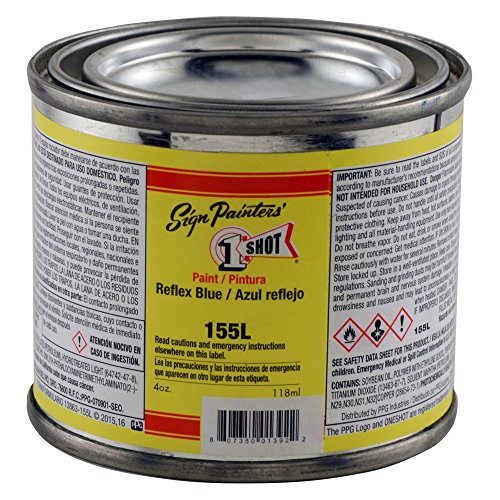 1 Shot Letter Enamel 155L Reflex Blue 4oz