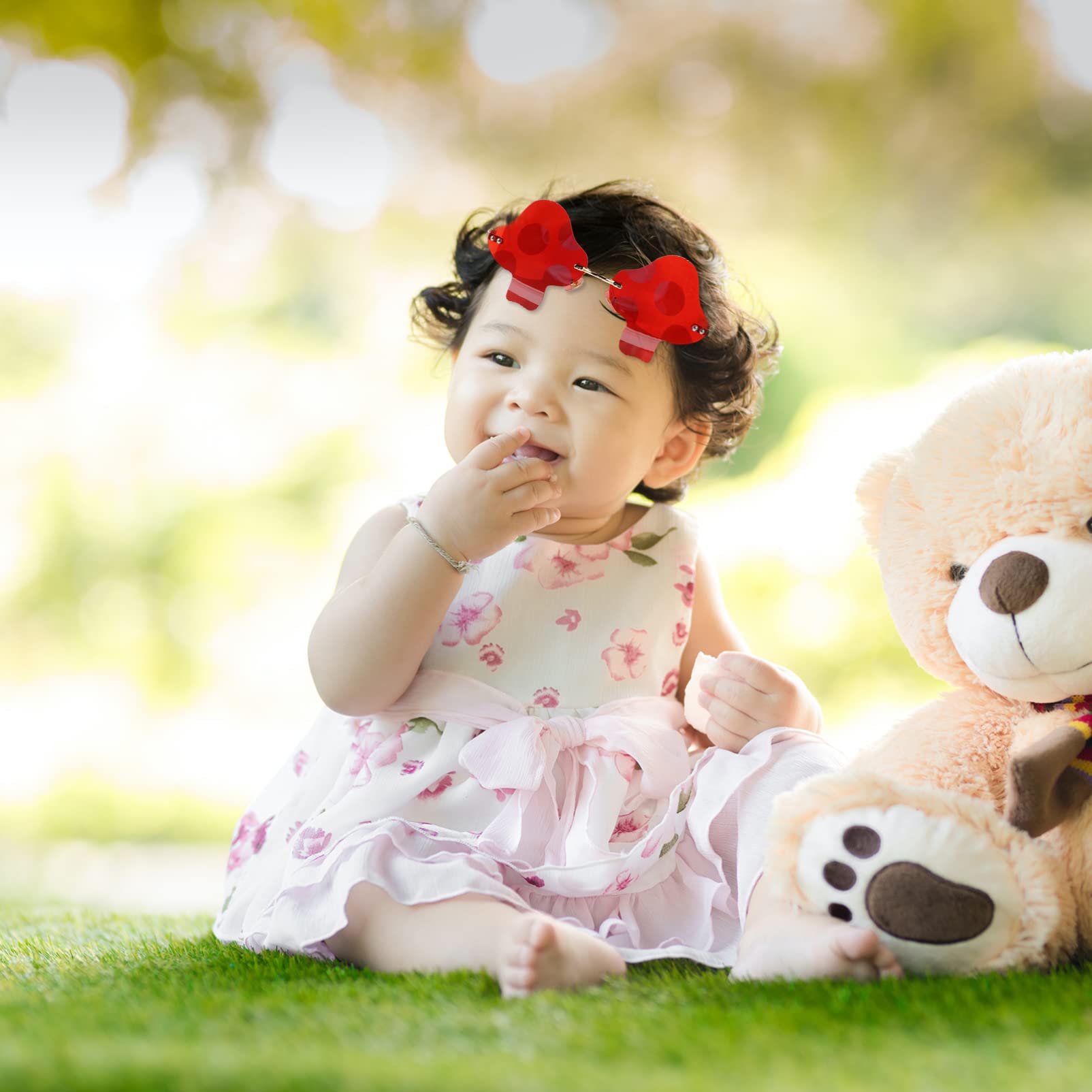 OATIPHO Decorative Irregular Mushroom Sunglasses Lightweight Metal Glasses for Men Women Party Dress up Essential