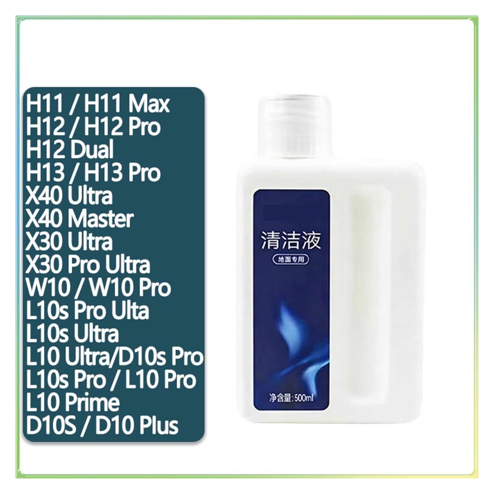 Liquido detergente da 500 ml, compatibile con Dreame, X40UltraX30Ultra(A)