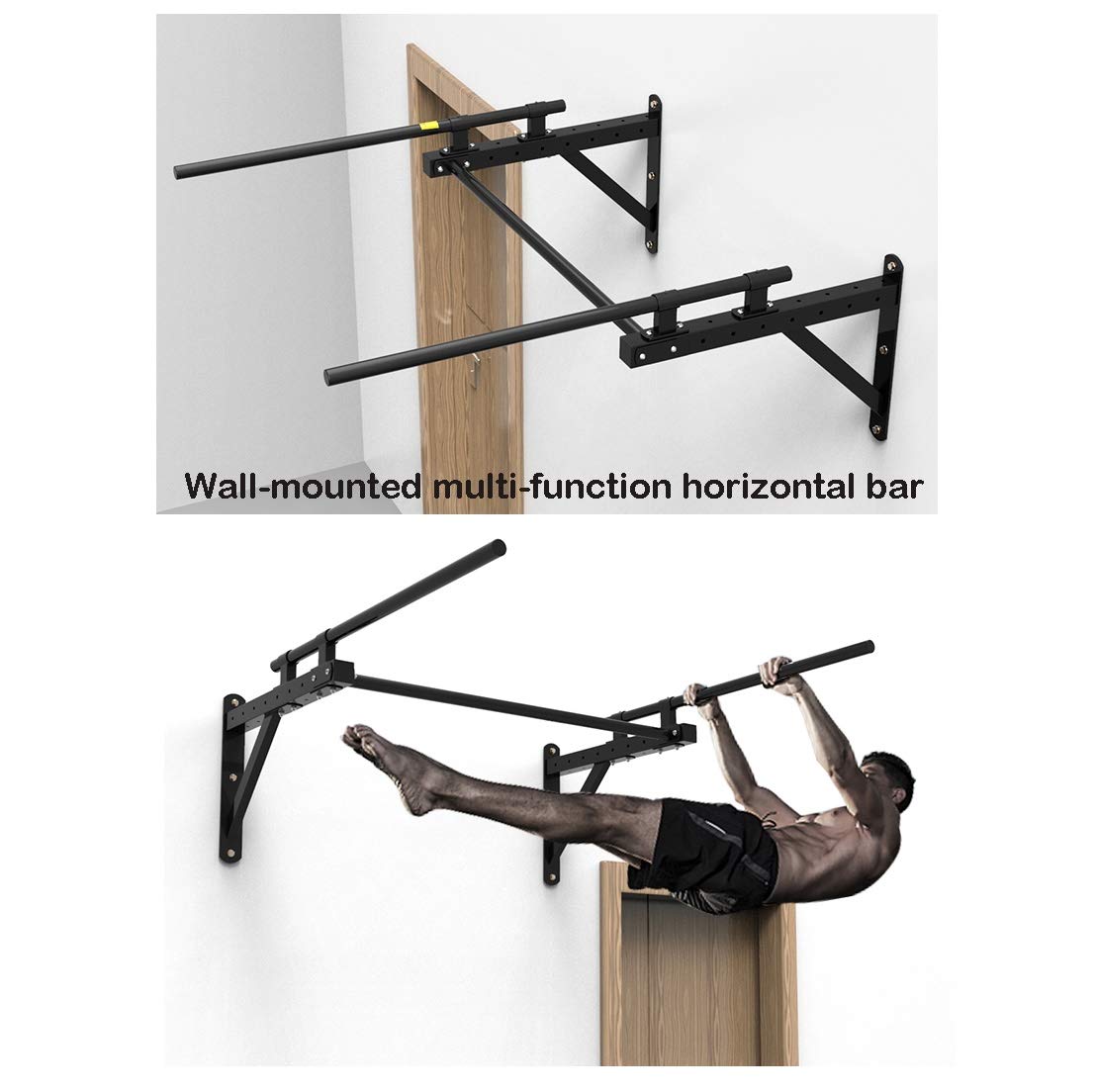 Amazon.co.jp: 懸垂バー 壁掛け水平バー 取り外し可能な高所