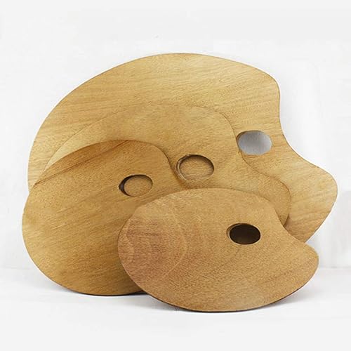 Miniatura 5 de EXCEART Paleta de arte de pintura ovalada de madera para pintar 79x118in