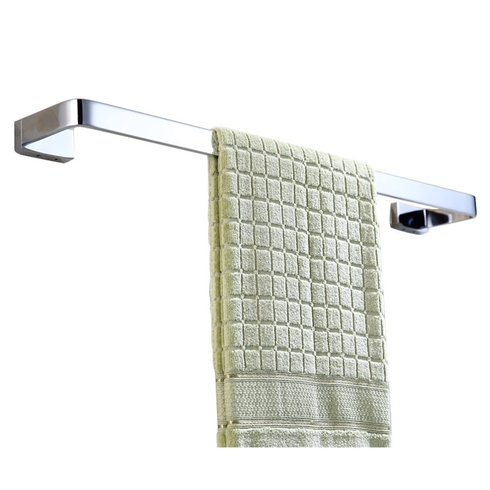 Lonmrrton Towel Rod for Bathroom and Kitchen, Copper Single Towel Bar Polished Chrome Finish Towel Rail, Wall Mounted Towel Holder, 4 Size - 30cm 40cm 50cm 60cm (Size : 40cm)